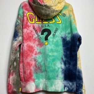 Guess x Chinatown market tie dye hoodie sweatshirt